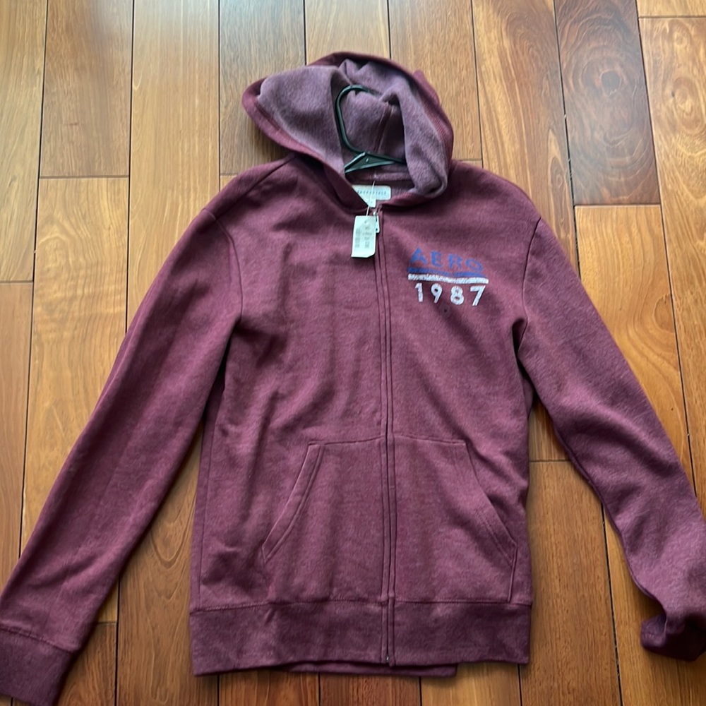 Aeropostale Medium Burgundy Hoodie (New)